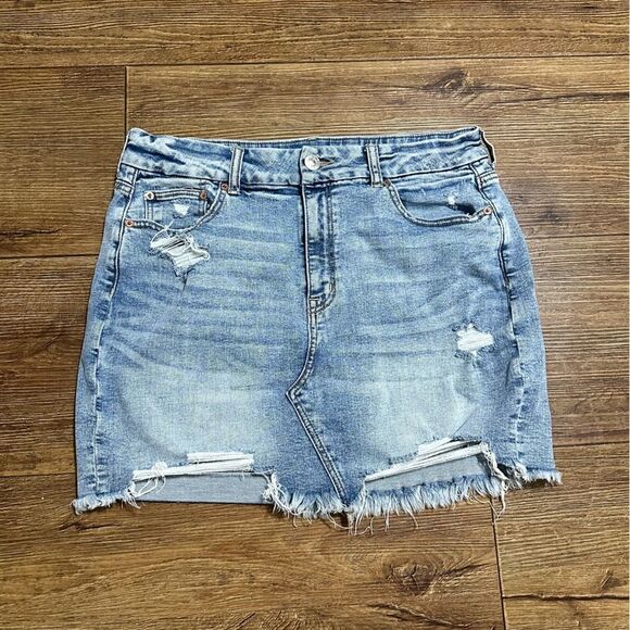 American Eagle Outfitters Blue Denim Mini Skirt - Picture 7 of 7